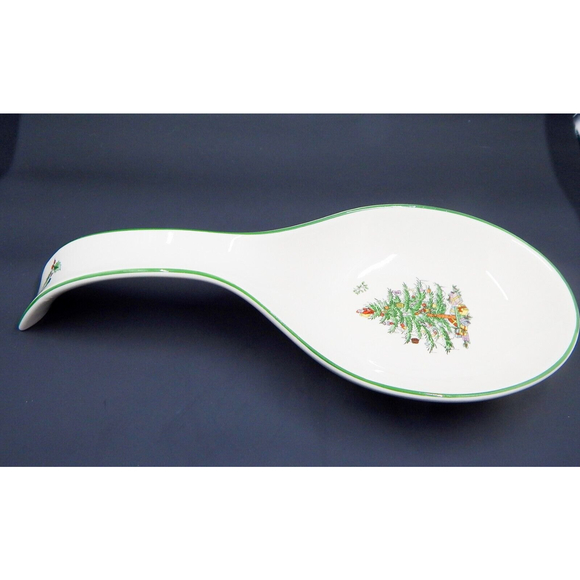 Spode Christmas Tree Porcelain Spoon Rest S3324-A8 - Picture 9 of 12